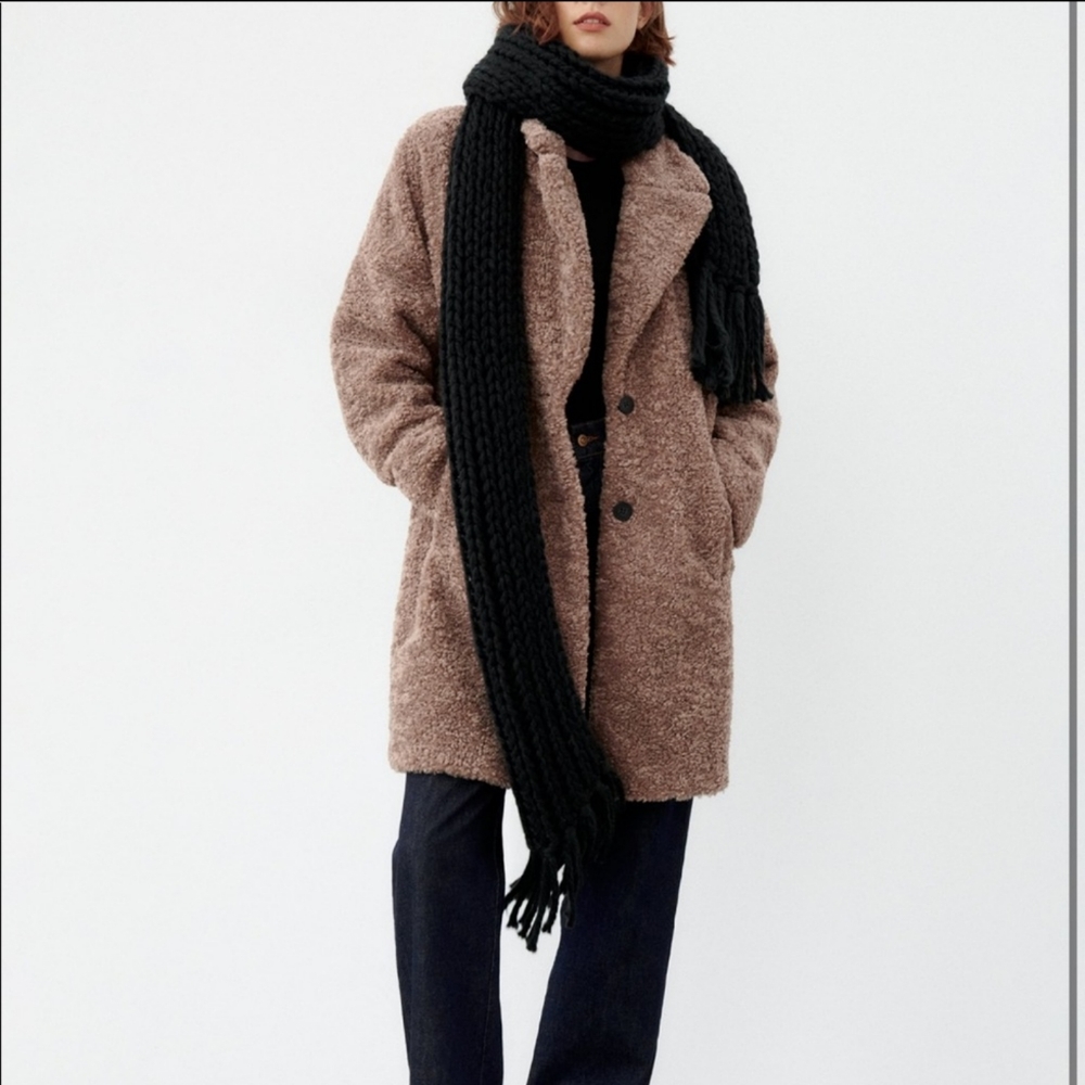 Zara textured teddy jacket - Picture 16 of 17